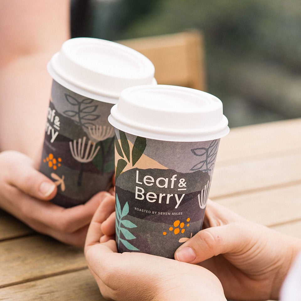 Detpak Leaf & Berry Printed Coffee Cup