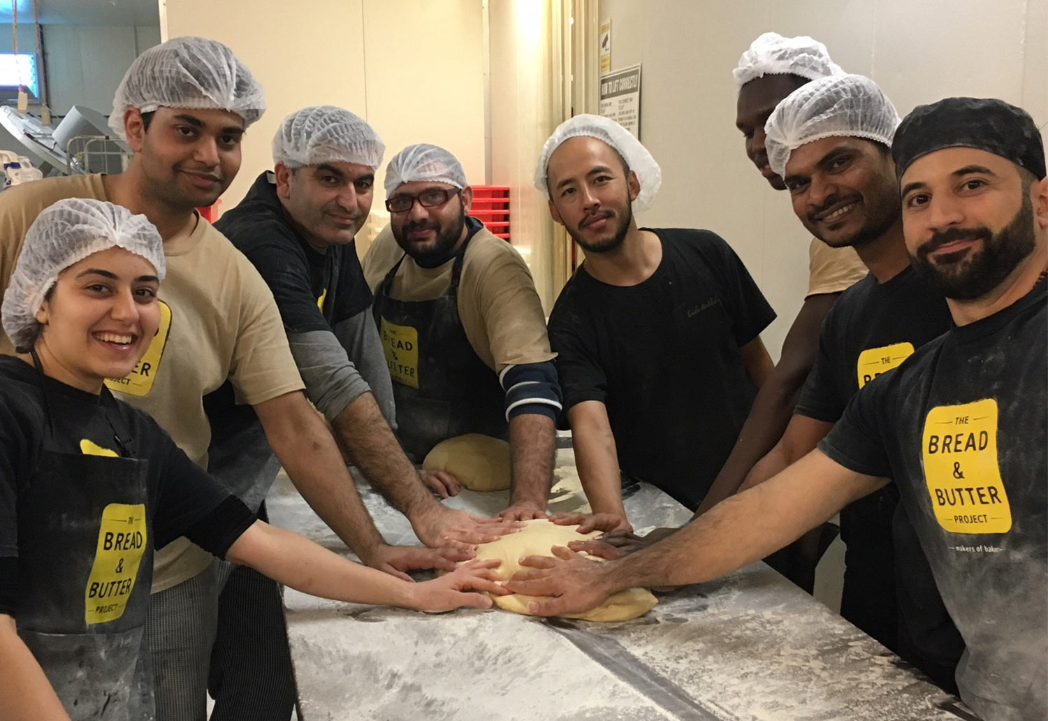 Image of the Bread and Butter Project Team making bread