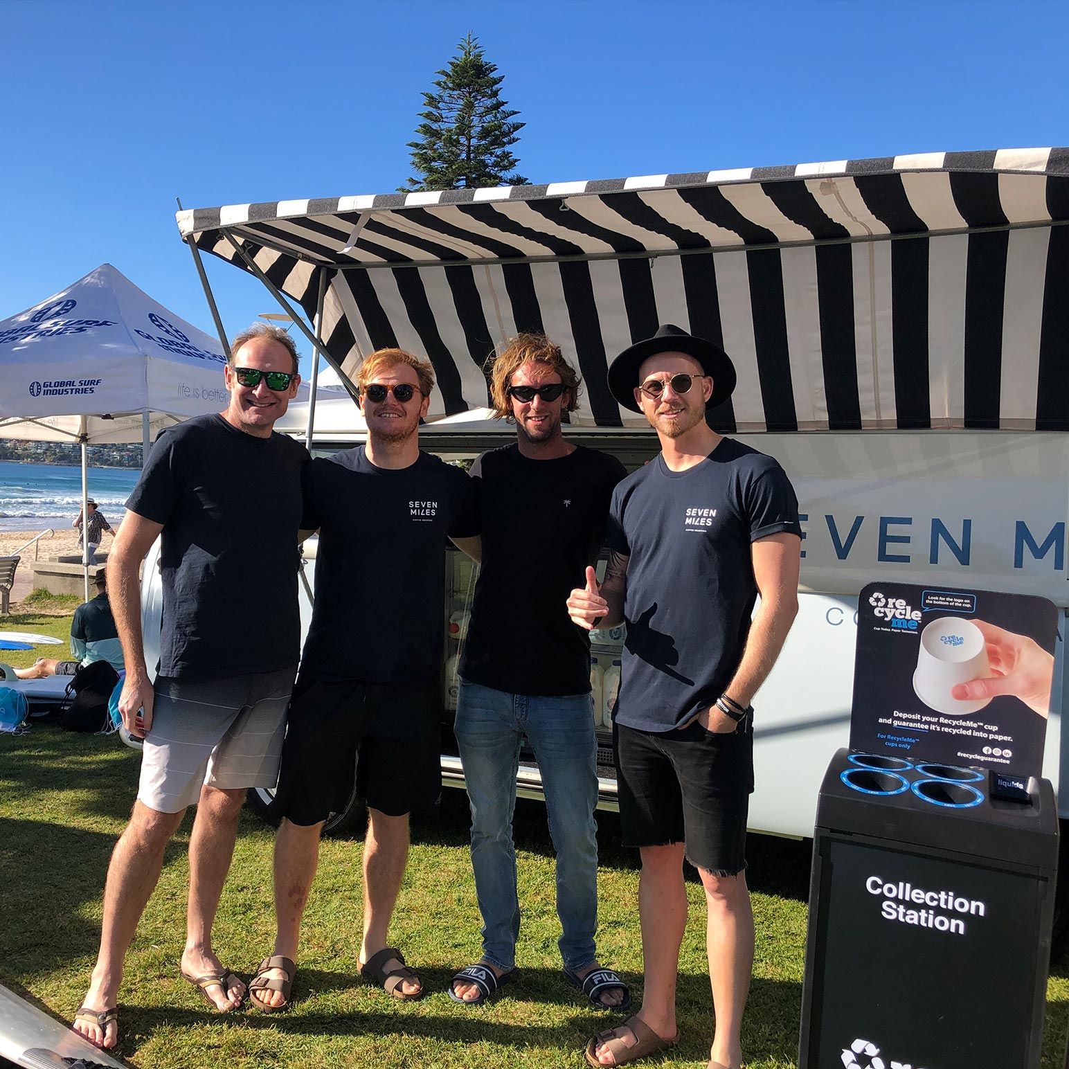 Image of Seven Miles staff supporting Surfaid event with RecycleMe™ cups
