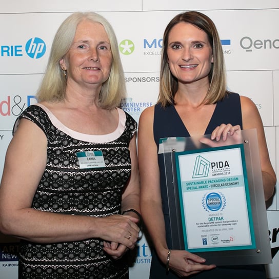 Image of Felicity Parker and Carol at the Packaging Innovation and Design Awards