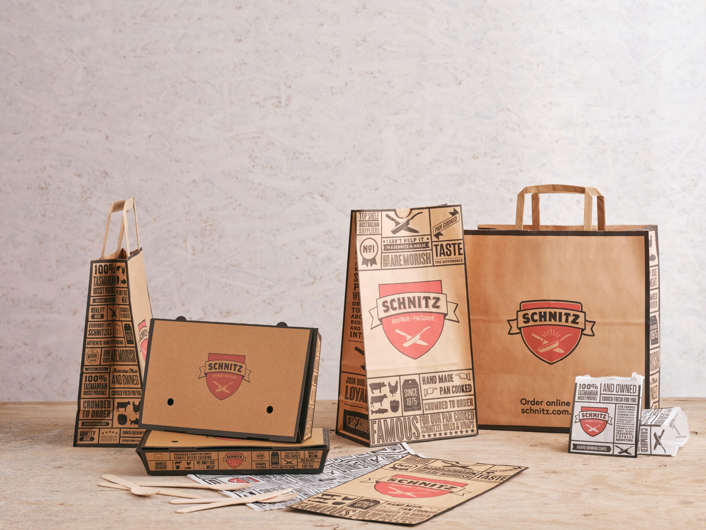 Detpak custom print packaging range for Schnitz