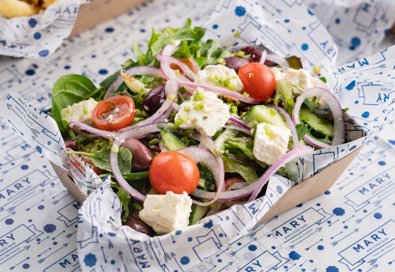 Image of salad in Detpak Endura food tray