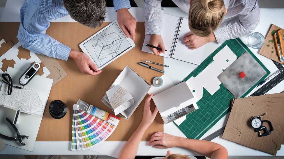 Image of desk and designs