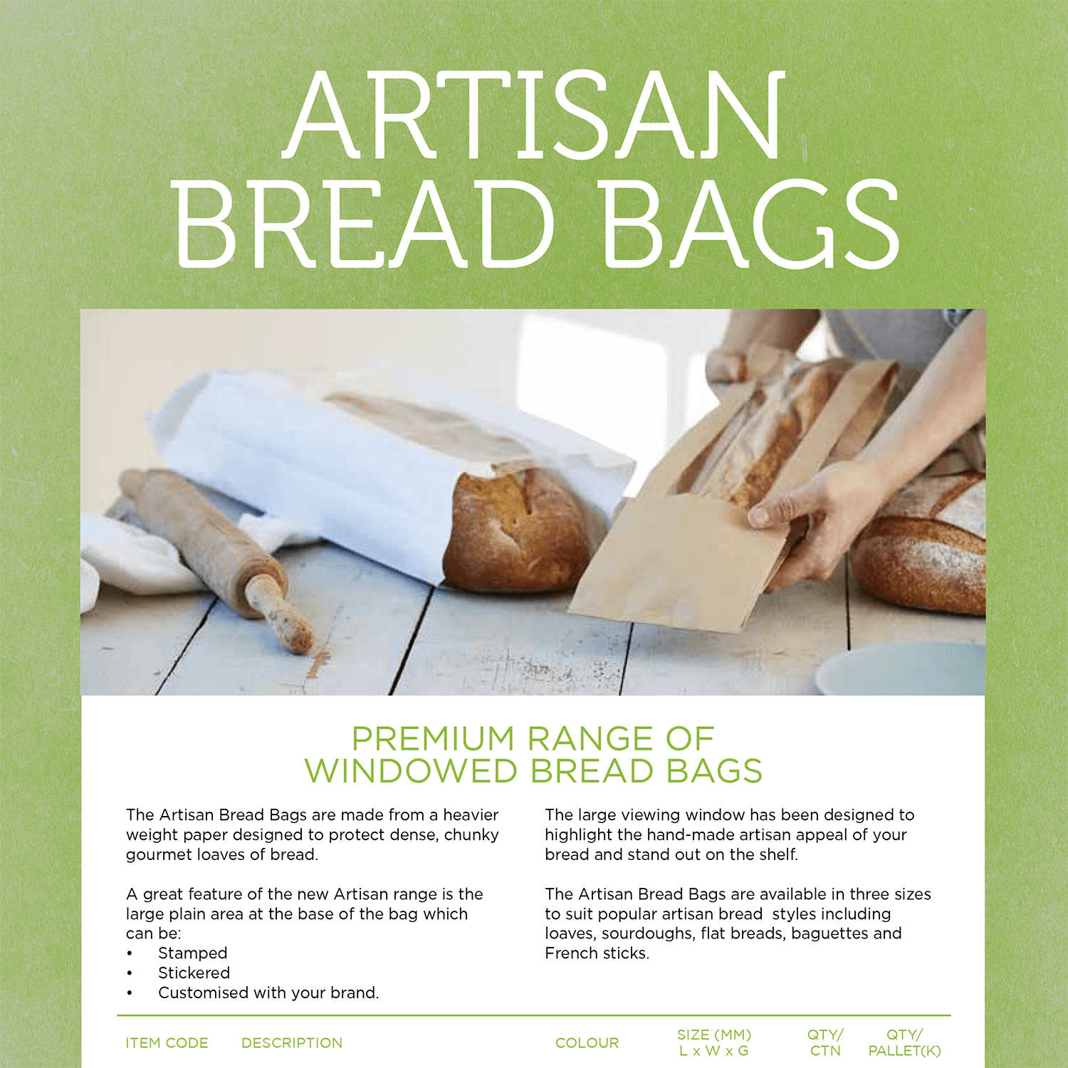 Detpak Artisan Bread Bag Range Brochure Thumbnail image