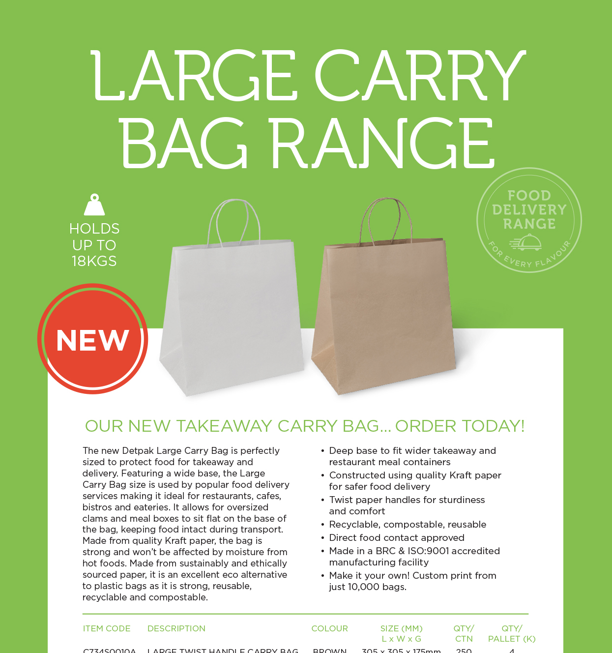 Large Carry Bag Brochure