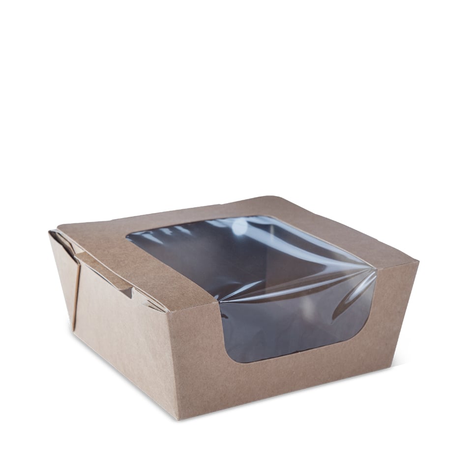 Image of a Detpak hot food box sitting closed