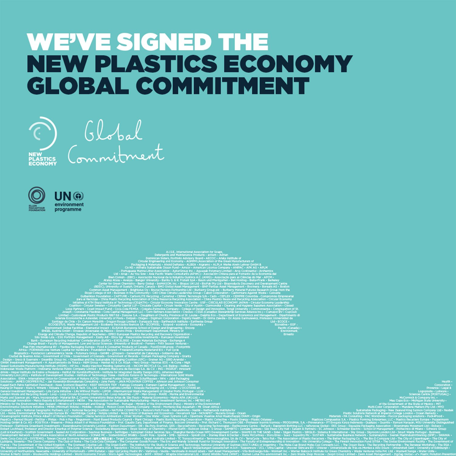 Image showing signatories to the New Plastics Economy