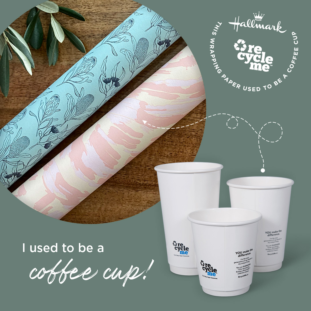 Your RecycleMe™ coffee cup lives again as gift wrap
