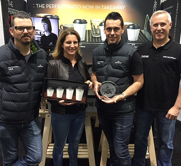 Craig Simon, Anna Falkiner, Clint Hendry and Brian Redpath accept the SCA Bewst New Product Awards