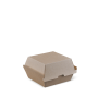 Detpak Brown Endura Burger Box with Fluted board and hinged lid