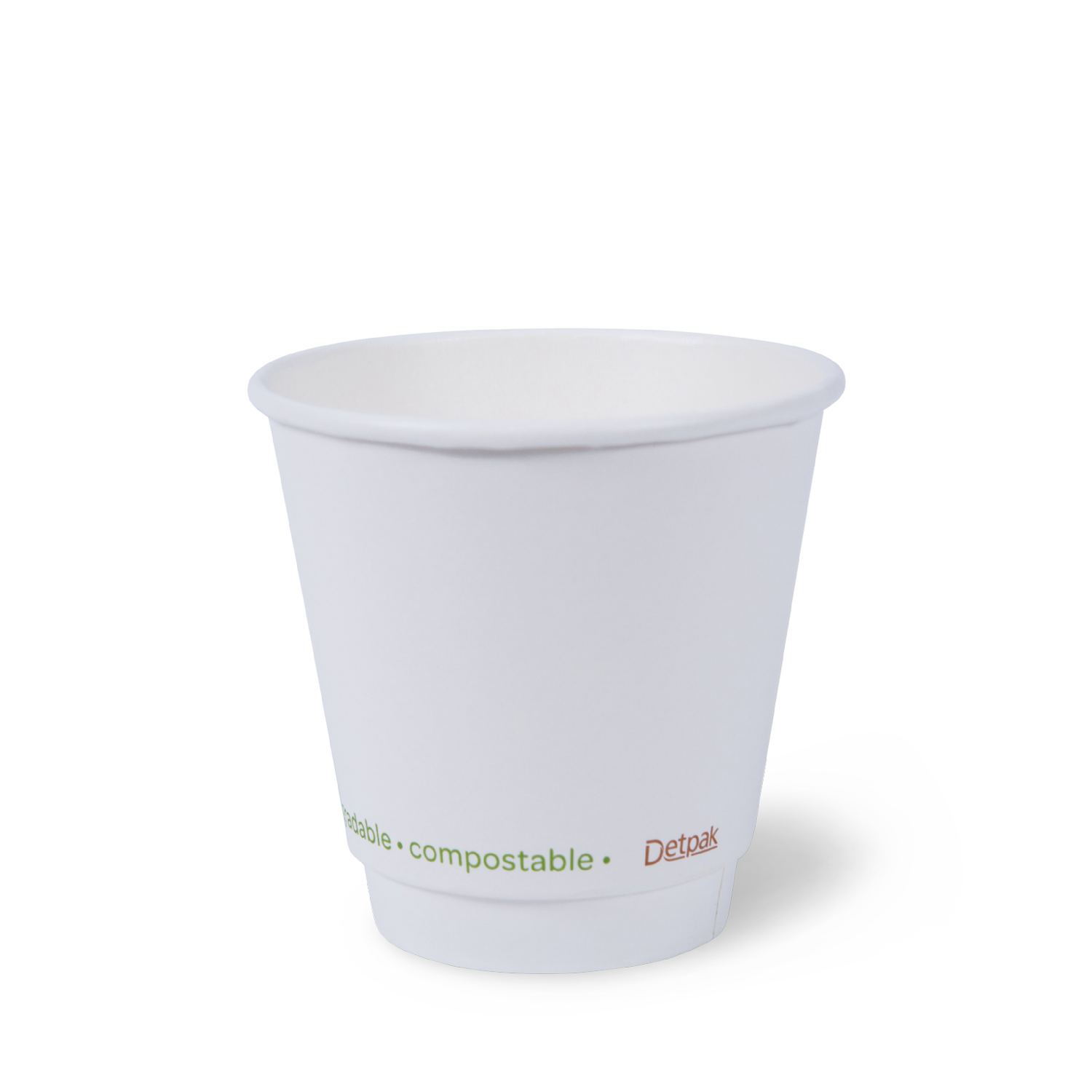 Choice 8 oz. Tall White Smooth Double Wall Paper Hot Cup - 25/Pack