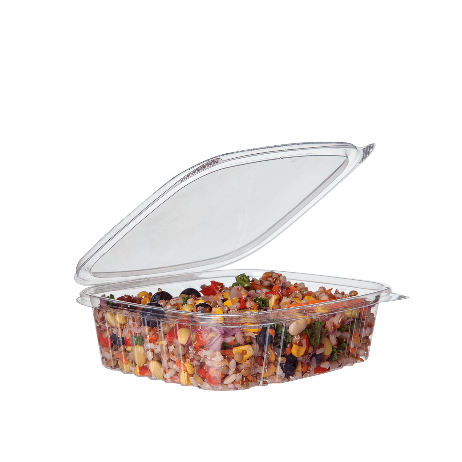 32 oz Hinged Deli Box - Clear Compostable PLA - 200 ct