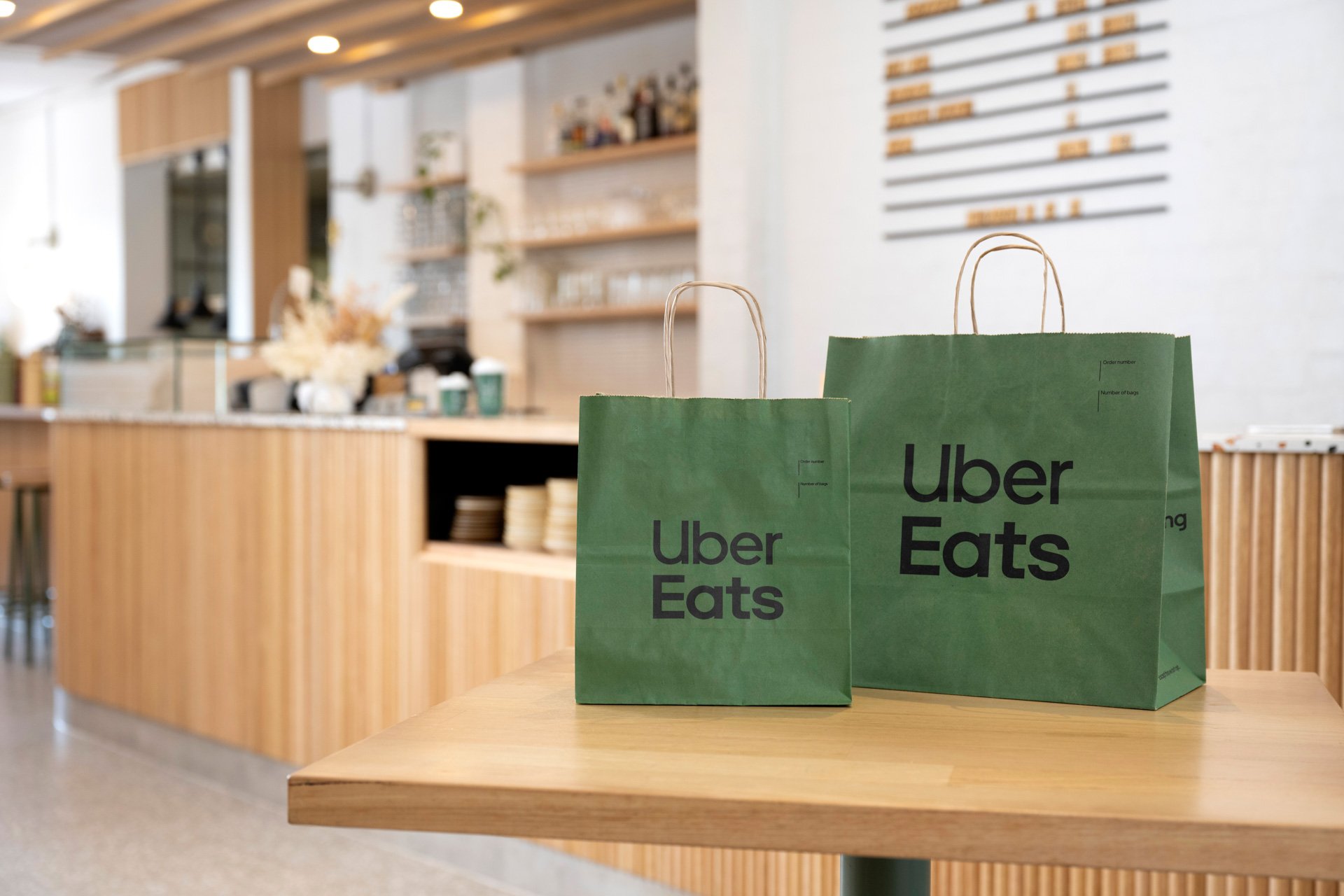 Uber Eats Green bags