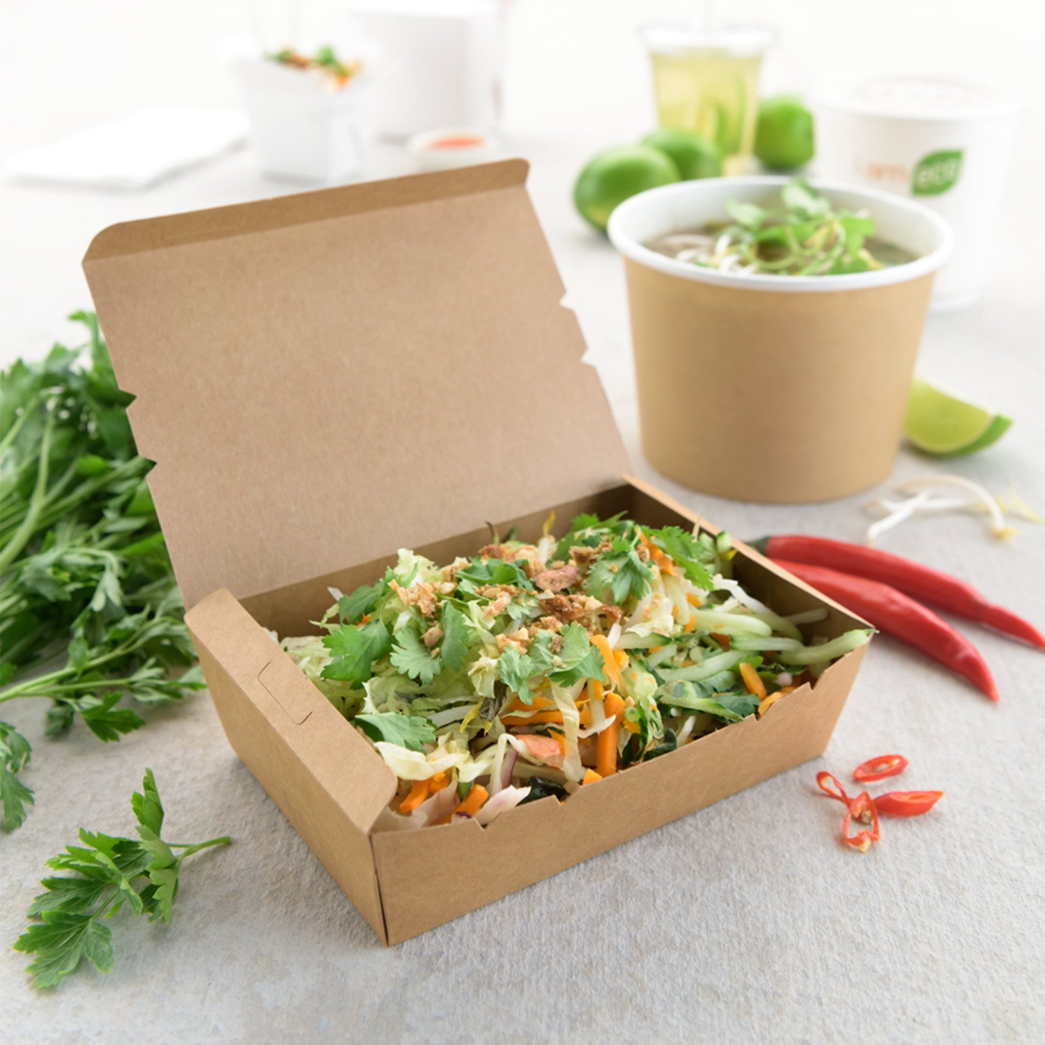 Image of an Endura carton with food in it